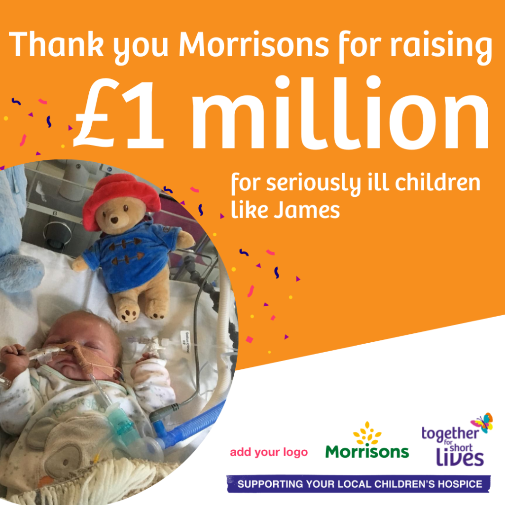 Morrisons raise £1 million for Together for Short Lives and children’s hospices like Derian House 